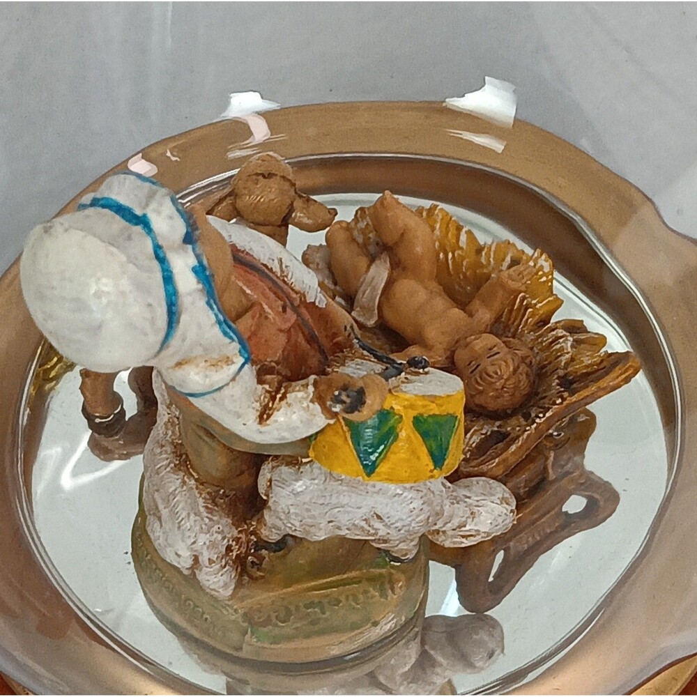 Vintage Fontanini Blown Glass Music Box Plays Little Drummer Boy #66114 - Picture 16 of 16